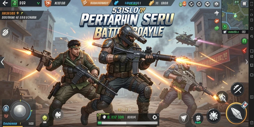 Screenshot gameplay <strong>531SLOT</strong> yang penuh aksi Battle Royale.