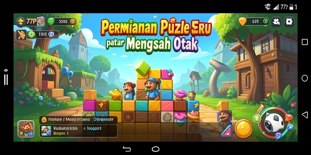 Tampilan gameplay menarik dari 77RP yang penuh tantangan Puzzle.