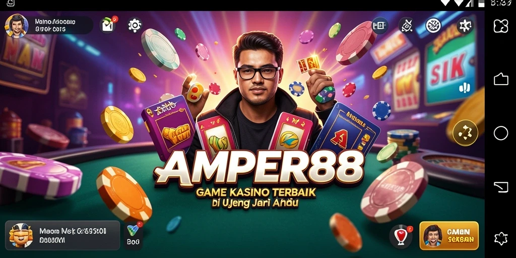Screenshot AMPER88 menampilkan gameplay kasino yang seru dan interaktif.