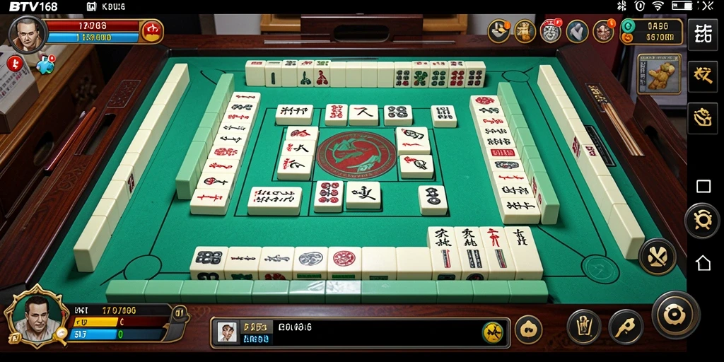 Tampilan screenshot BTV168 menampilkan gameplay Mahjong yang seru dan interaktif.