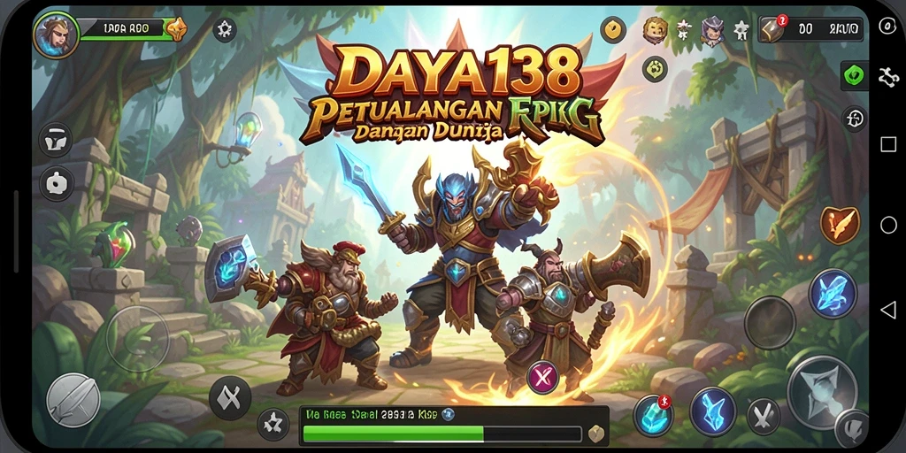 Screenshot gameplay DAYA138 menampilkan pertarungan seru di dunia fantasi.