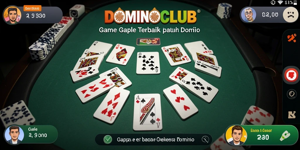 Tampilan gameplay seru dan menarik di DOMINOCLUB.
