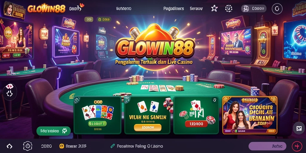 Screenshot gameplay GLOWIN88 menampilkan suasana seru dan interaktif di Live Casino.