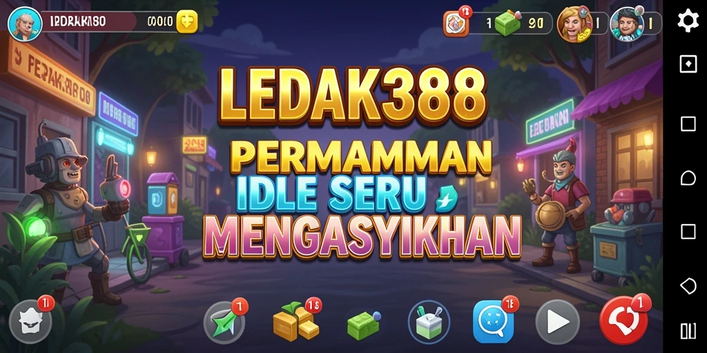 Tampilan menarik dari game Idle LEDAK388 yang penuh warna.