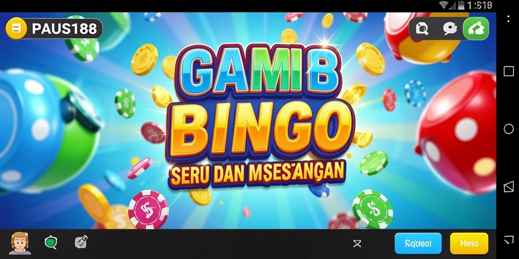 Tampilan gameplay PAUS188 yang menarik dan interaktif dalam permainan Bingo.