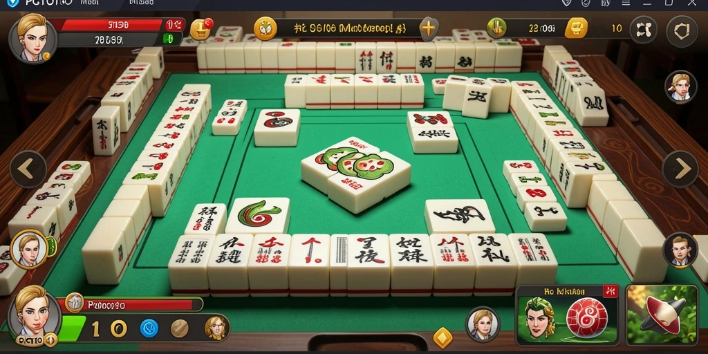 Tampilan gameplay Mahjong yang menegangkan dan interaktif.