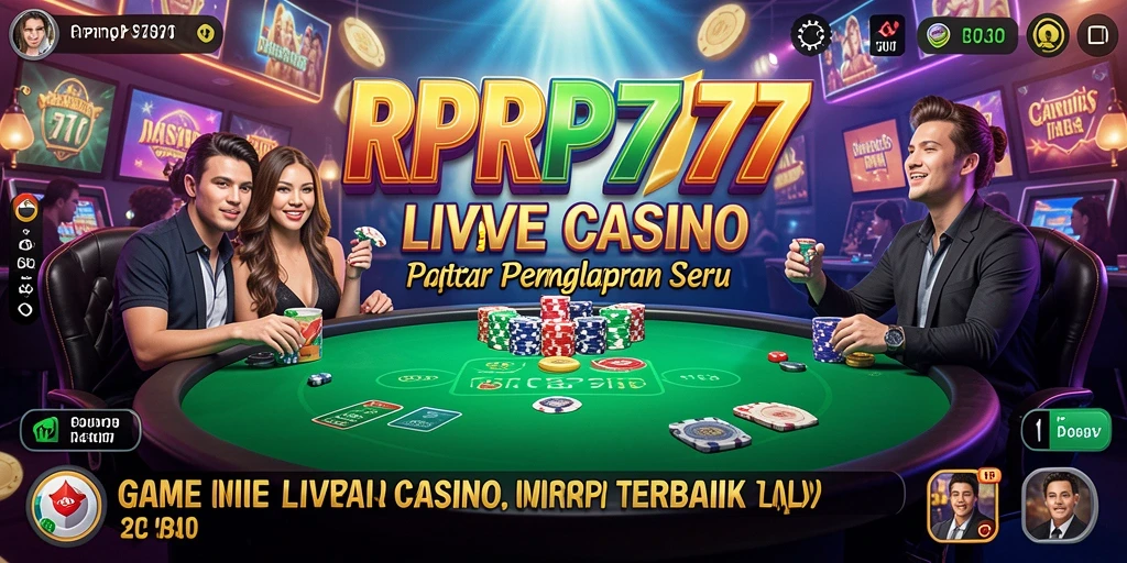 Tampilan gameplay RPRP777 yang mendebarkan dengan dealer langsung.