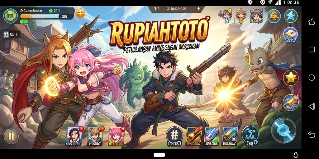Menampilkan gameplay seru RUPIAHTOTO dengan karakter Anime yang menarik.