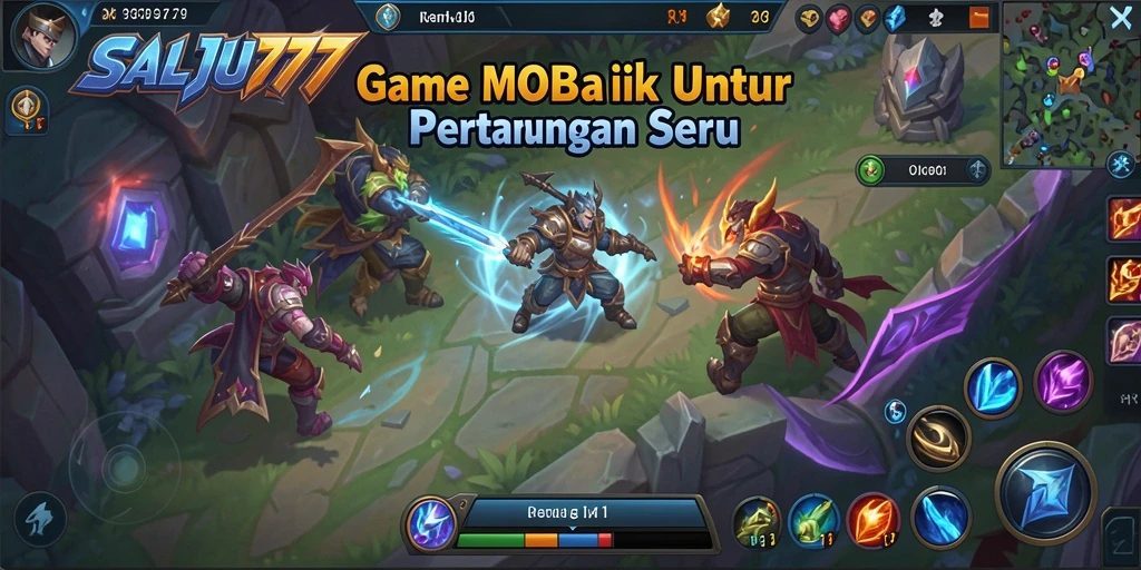 Screenshot gameplay menakjubkan dari SALJU777 yang menampilkan pertarungan seru antar tim.
