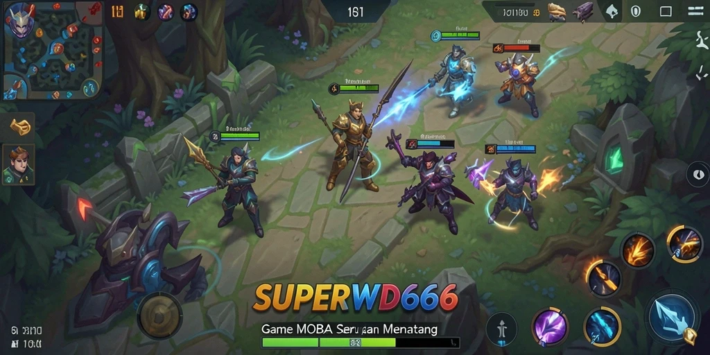 Tampilan gameplay menarik di SUPERWD666 dengan aksi MOBA yang intens.