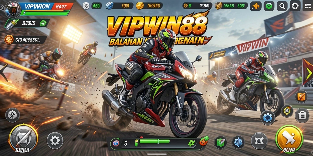Gameplay mendebarkan di trek balap motor terbaru.