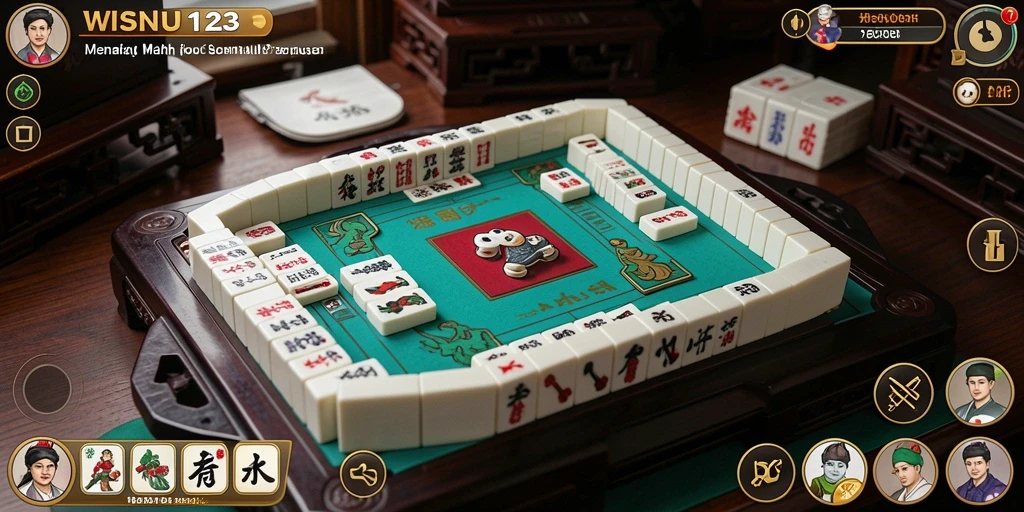 Screenshot gameplay WISNU123 menampilkan pengalaman seru bermain Mahjong.